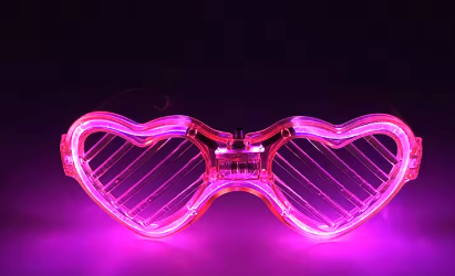 LED heart glasses
